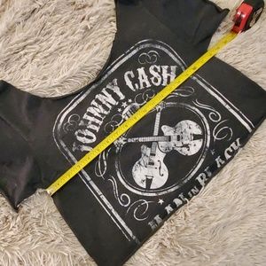 Tops - Gray Johnny Cash crop top Tops - Gray Johnny Cash crop top